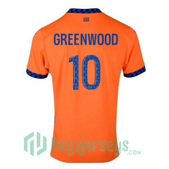 Olympique Marseille (GREENWOOD 10) Third Soccer Jerseys Orange 2024/2025