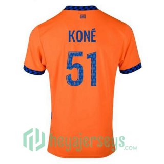 Olympique Marseille (KONÉ 51) Third Soccer Jerseys Orange 2024/2025