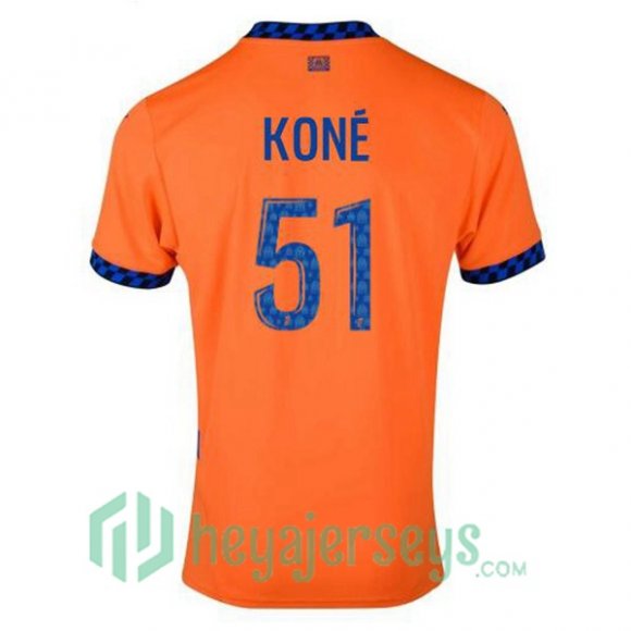 Olympique Marseille (KONÉ 51) Third Soccer Jerseys Orange 2024/2025