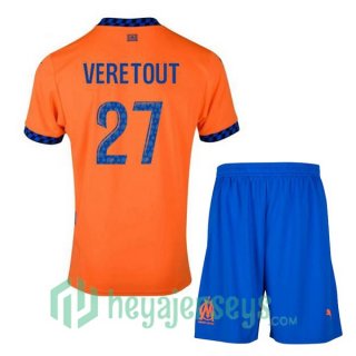 Olympique Marseille (VERETOUT 27) Kids Third Soccer Jerseys Orange 2024/2025