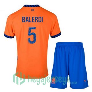 Olympique Marseille (BALERDI 5) Kids Third Soccer Jerseys Orange 2024/2025