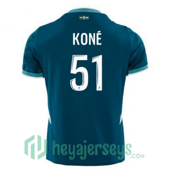 Olympique Marseille (KONÉ 51) Away Soccer Jerseys Blue 2024/2025