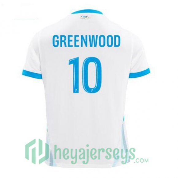 Olympique Marseille (GREENWOOD 10) Home Soccer Jerseys White 2024/2025