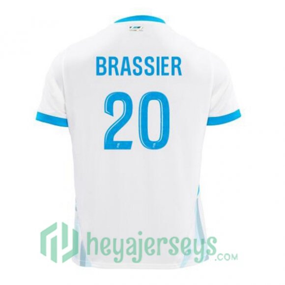 Olympique Marseille (BRASSIER 20) Home Soccer Jerseys White 2024/2025