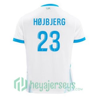 Olympique Marseille (HØJBJERG 23) Home Soccer Jerseys White 2024/2025