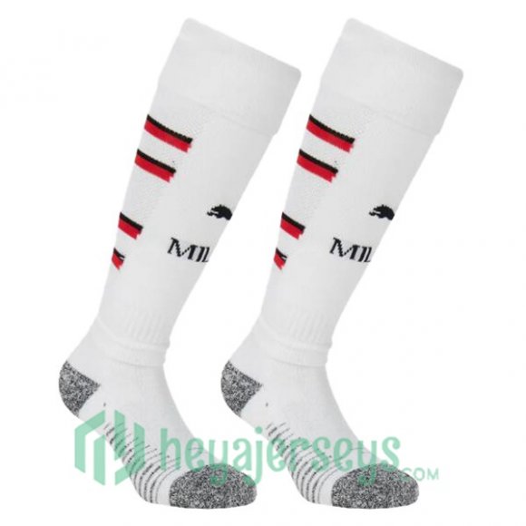 AC Milan Away Soccer Socks White 2024/2025