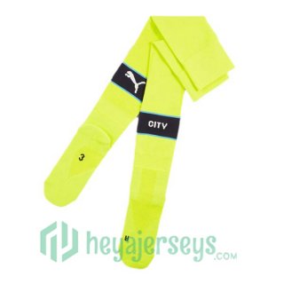 Manchester City Away Soccer Socks Green 2024/2025