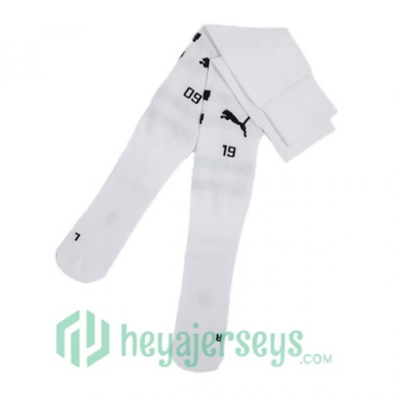 Borussia Dortmund Away Soccer Socks White 2024/2025