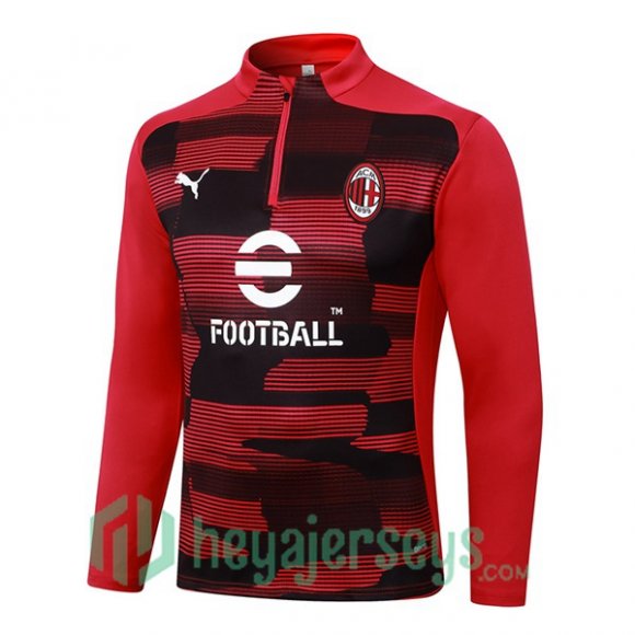 Training Sweatshirt AC Milan Black Red 2024/2025