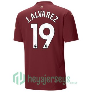 Manchester City (Julián Álvarez 19) Third Soccer Jerseys Marron 2024/2025