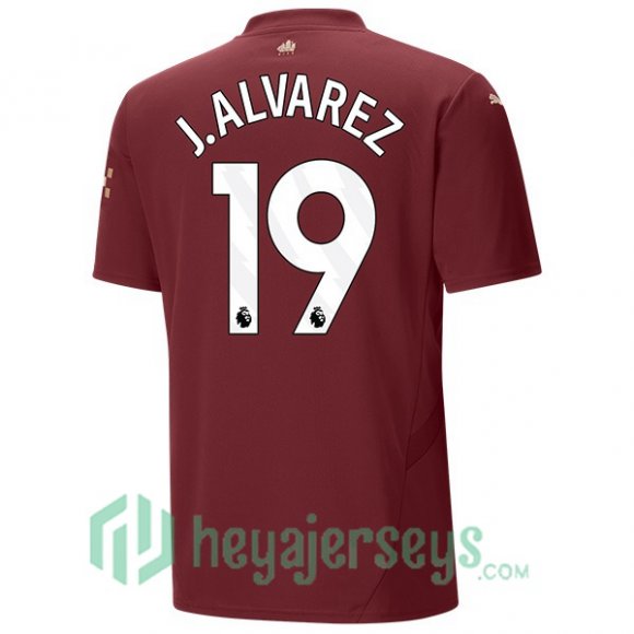 Manchester City (Julián Álvarez 19) Third Soccer Jerseys Marron 2024/2025