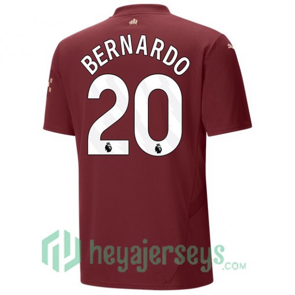 Manchester City (Bernardo Silva 20) Third Soccer Jerseys Marron 2024/2025