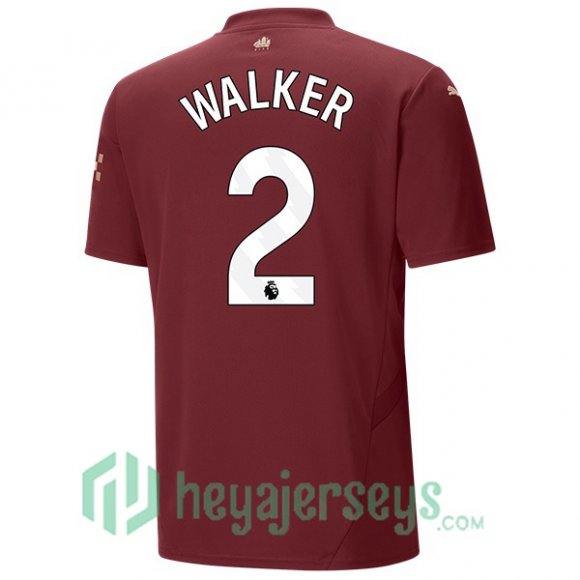 Manchester City (Kyle Walker 2) Third Soccer Jerseys Marron 2024/2025