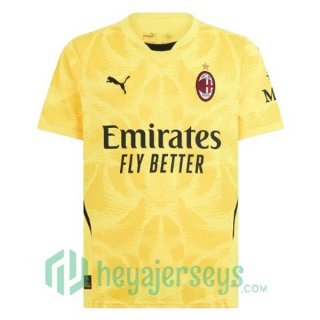 AC Milan Goalkeeper Soccer Jerseys Yellow 2024/2025