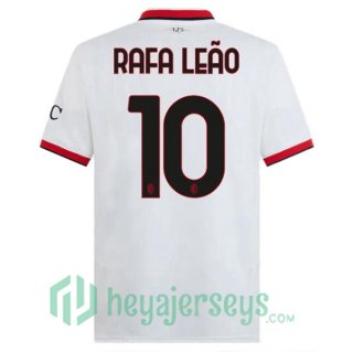 AC Milan (Rafa Leão 10) Away Soccer Jerseys White 2024/2025