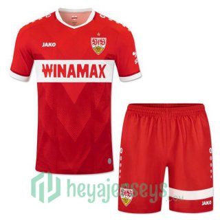 VfB Stuttgart Kids Away Soccer Jerseys Red 2024/2025