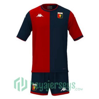 Genoa CFC Kids Home Soccer Jerseys Red Blue 2024/2025