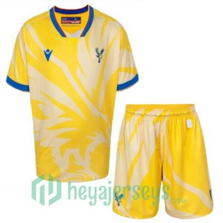 Crystal Palace Kids Away Soccer Jerseys Yellow 2024/2025