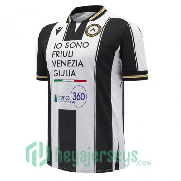 Udinese Calcio Home Soccer Jerseys White Black 2024/2025