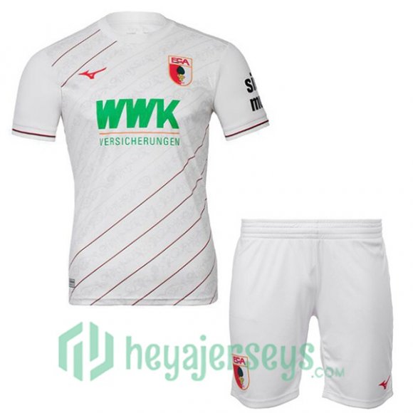 FC Augsburg Kids Home Soccer Jerseys White 2024/2025