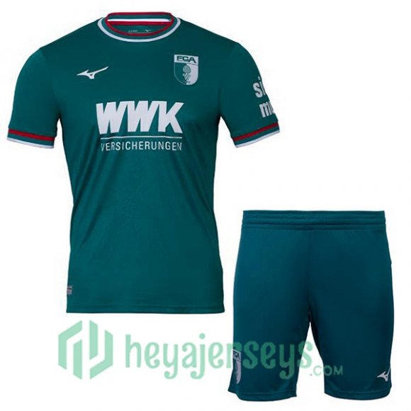 FC Augsburg Kids Away Soccer Jerseys Green 2024/2025