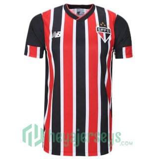 Sao Paulo FC Away Soccer Jerseys Black Red 2024/2025