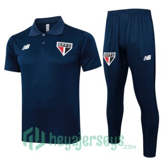 Soccer Polo Sao Paulo FC + Pants Blue Royal 2024/2025