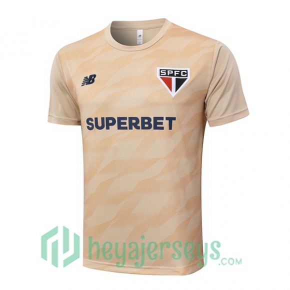 Sao Paulo FC Training T-Shirts Yellow 2024/2025