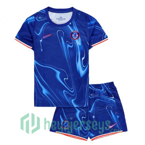 FC Chelsea Kids Home Soccer Jerseys Blue 2024/2025