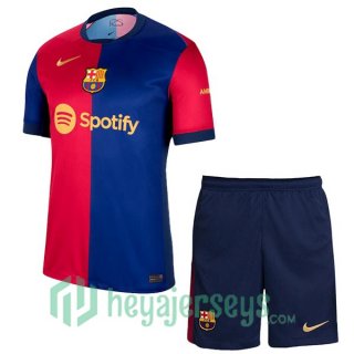 FC Barcelona Kids Spotify Home Soccer Jerseys Blue Red 2024/2025