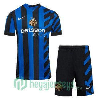 Inter Milan Kids Home Soccer Jerseys Blue 2024/2025