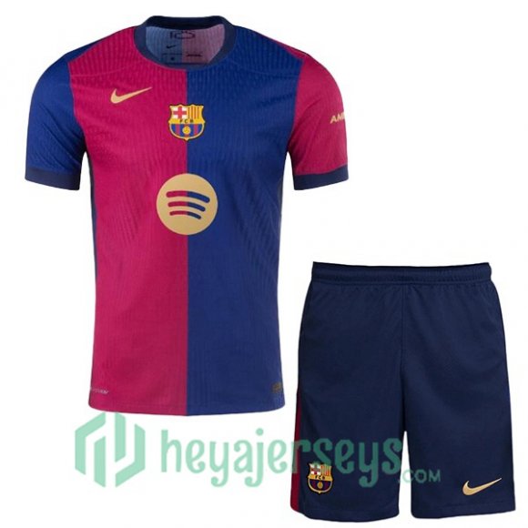 FC Barcelona Kids Home Soccer Jerseys Blue Red 2024/2025