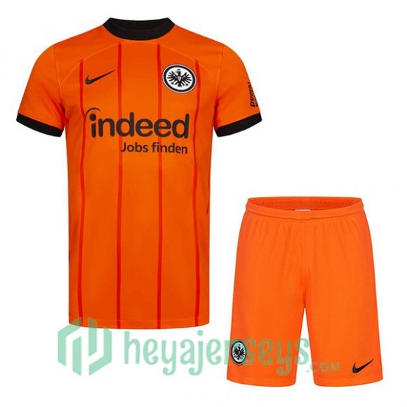 Eintracht Frankfurt Kids Third Soccer Jerseys Orange 2024/2025