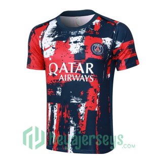 Paris Saint Germain Training T-Shirts Blue Royal Red 2024/2025