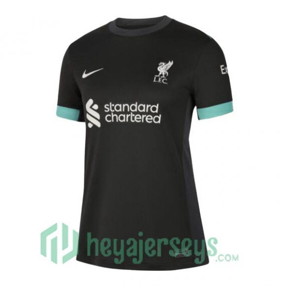 FC Liverpool Women Away Soccer Jerseys Black 2024/2025