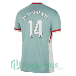 Atletico Madrid (M. LLORENTE 14) Away Soccer Jerseys Green 2024/2025