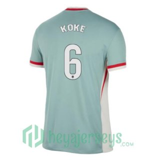 Atletico Madrid (KOKE 6) Away Soccer Jerseys Green 2024/2025