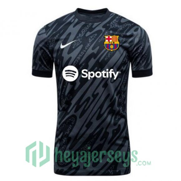 FC Barcelona Goalkeeper Soccer Jerseys Spotify Black 2024/2025