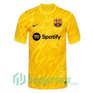 FC Barcelona Goalkeeper Soccer Jerseys Spotify Yellow 2024/2025