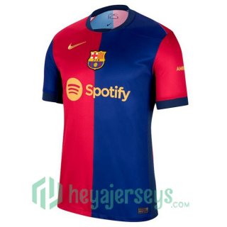 FC Barcelona Home Soccer Jerseys Spotify Blue Red 2024/2025