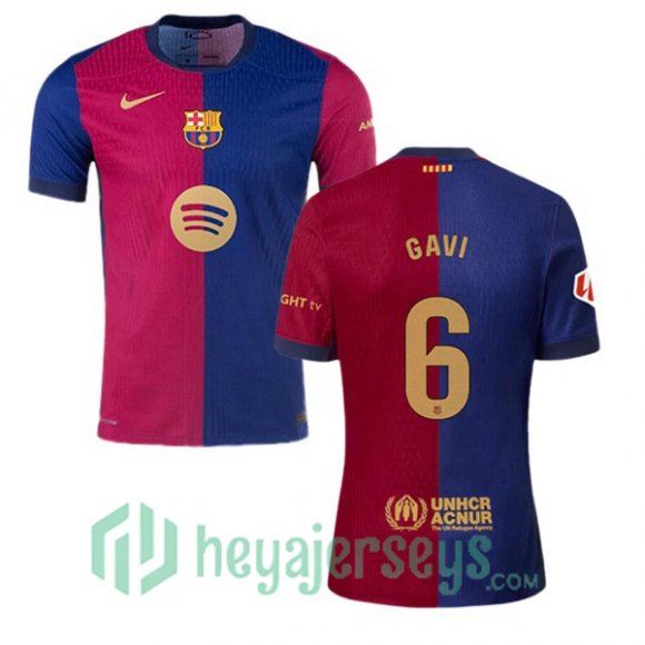 FC Barcelona (GAVI 6) Home Soccer Jerseys Blue Red 2024/2025