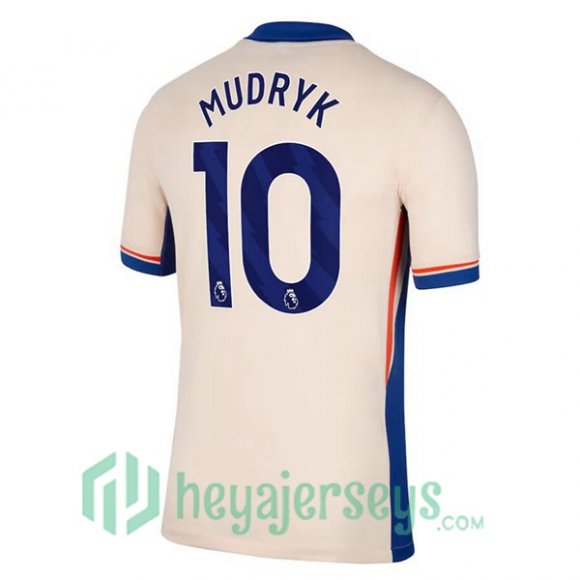 FC Chelsea (Mudryk 10) Away Soccer Jerseys Yellow 2024/2025