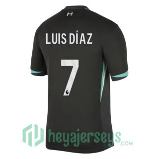 FC Liverpool (LUIS DÍAZ 7) Away Soccer Jerseys Black 2024/2025