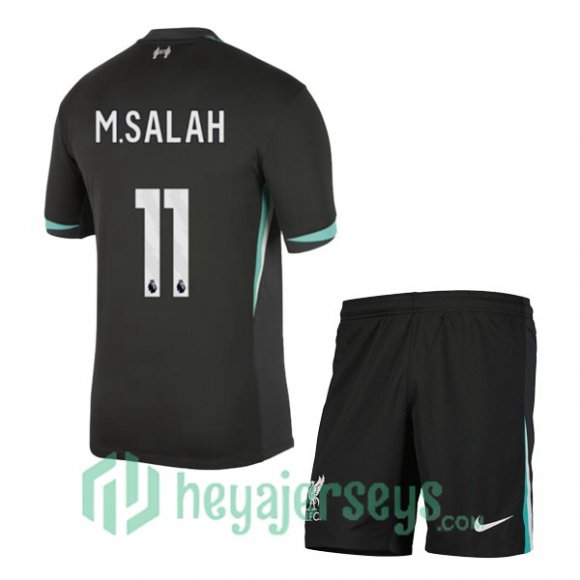 FC Liverpool (M.SALAH 11) Kids Away Soccer Jerseys Black 2024/2025