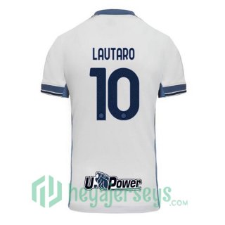 Inter Milan (LAUTARO 10) Away Soccer Jerseys White 2024/2025