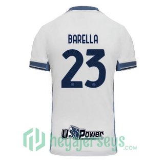 Inter Milan (BARELLA 23) Away Soccer Jerseys White 2024/2025