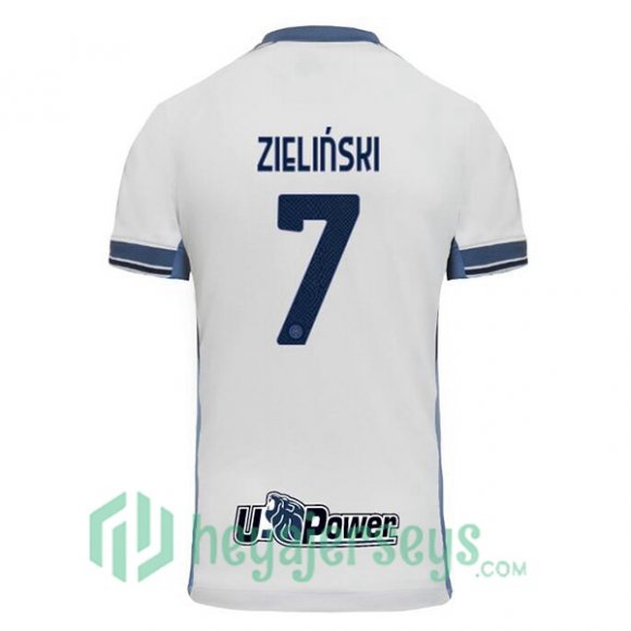 Inter Milan (ZIELIŃSKI 7) Away Soccer Jerseys White 2024/2025