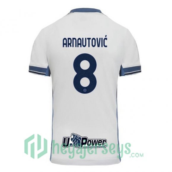 Inter Milan (ARNAUTOVIĆ 8) Away Soccer Jerseys White 2024/2025