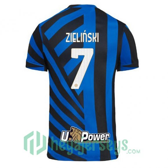 Inter Milan (ZIELIŃSKI 7) Home Soccer Jerseys Blue 2024/2025