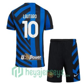 Inter Milan (LAUTARO 10) Kids Home Soccer Jerseys Blue 2024/2025